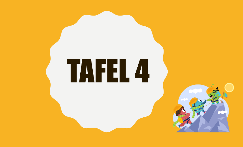 oefen de tafel van vier