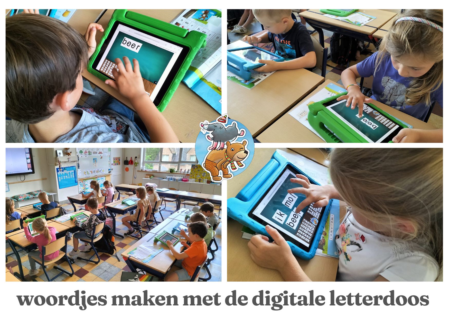 zelf woordjes maken en leren lezen met de I-pad!