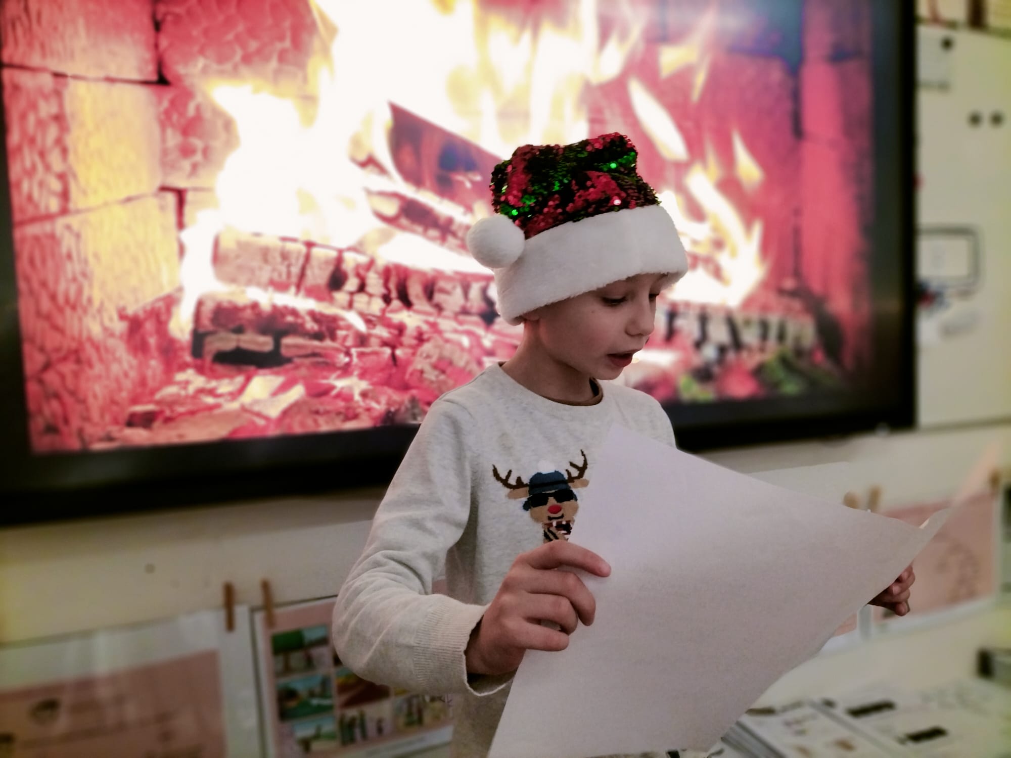 We oefenen onze nieuwjaarsbrief...